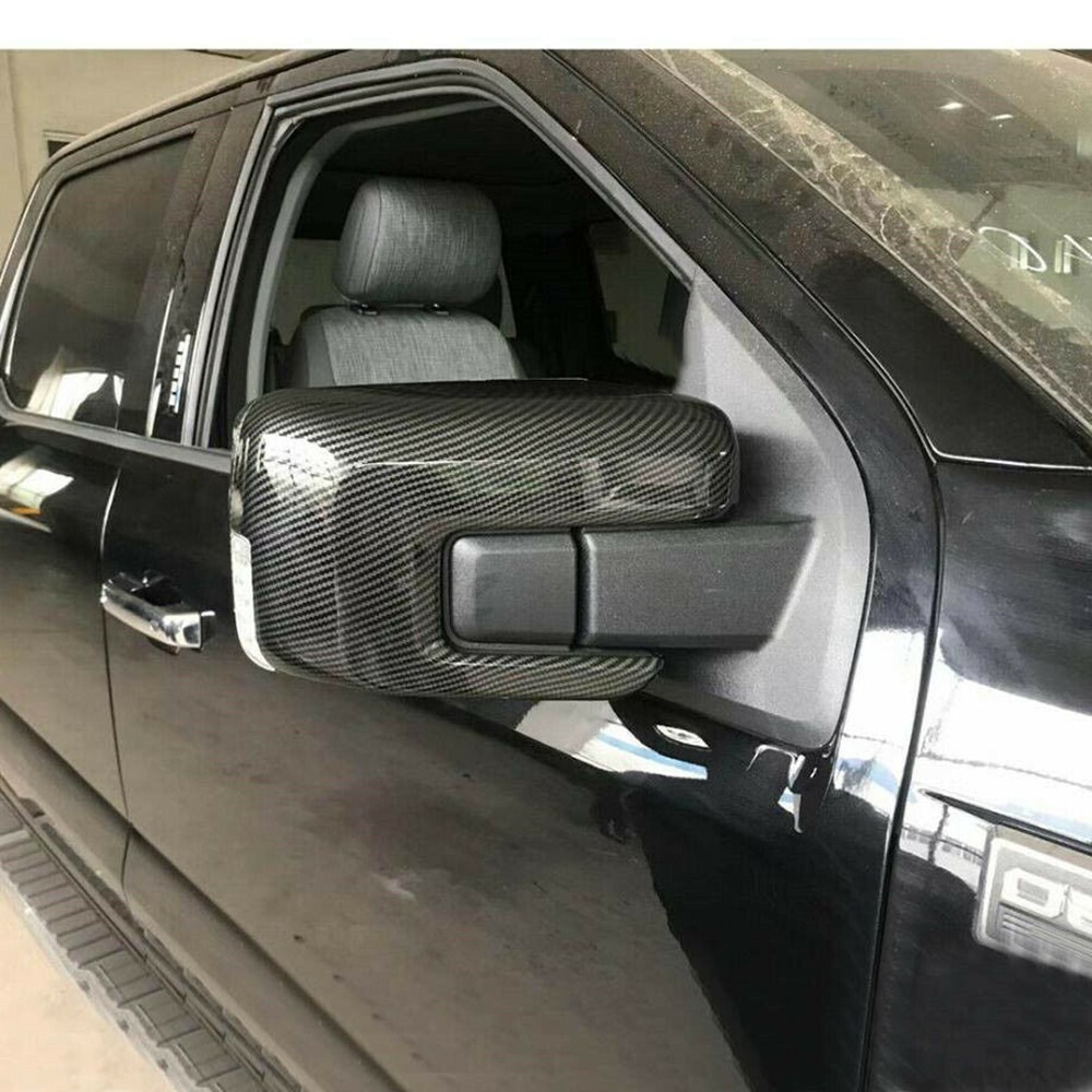 For Ford F150 F-150 2021-2026 Real Carbon Fiber Rearview Side Mirror Cover Cap