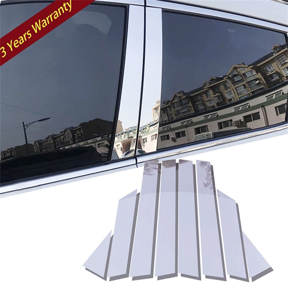 Chrome Acrylic Pillar Posts Window Door Trim Covers for Nissan Altima 2013-2018