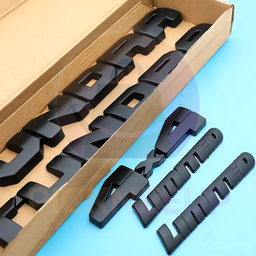 5PCS MATTE BLACKOUT EMBLEM OVERLAY KITS FOR 2022-2024 TUNDRA LIMITED 4X4 BADGES