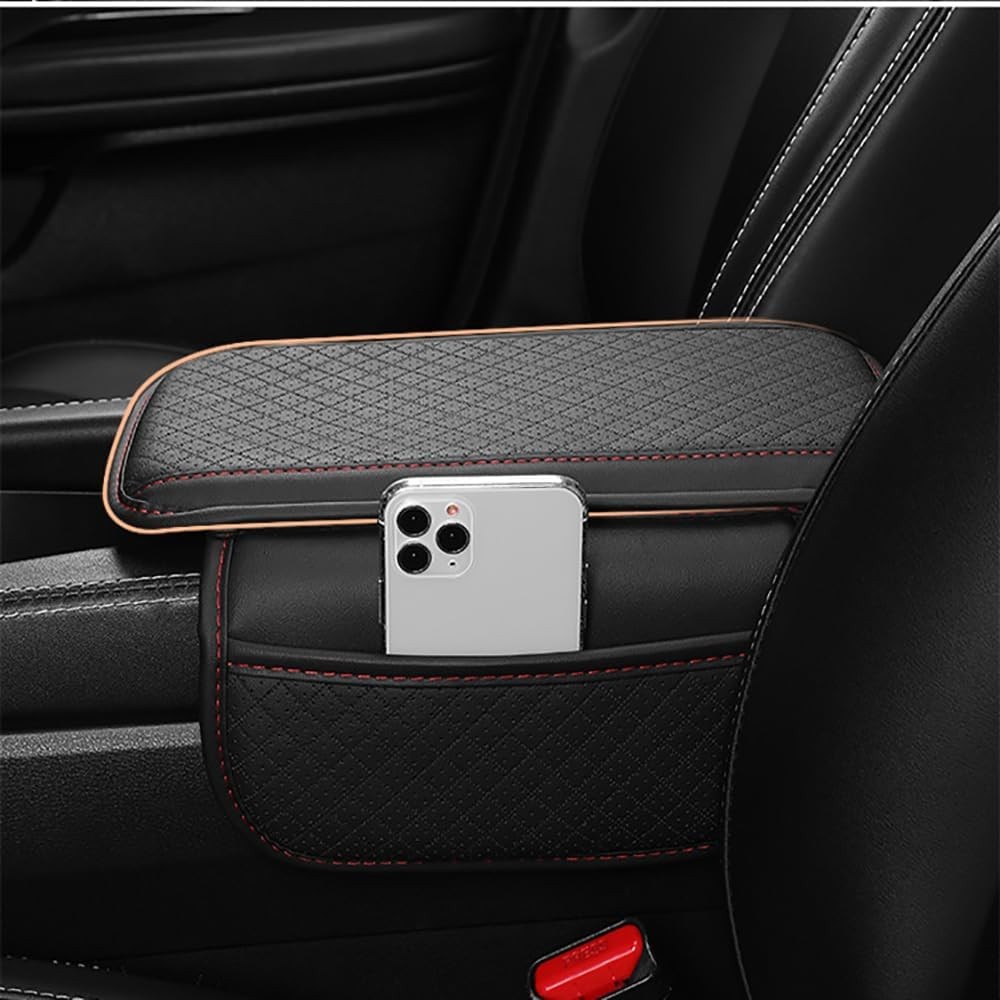 Car Seat Armrest Cushion Protector Pad Mat Auto Accessorie Pu leather for Jaguar