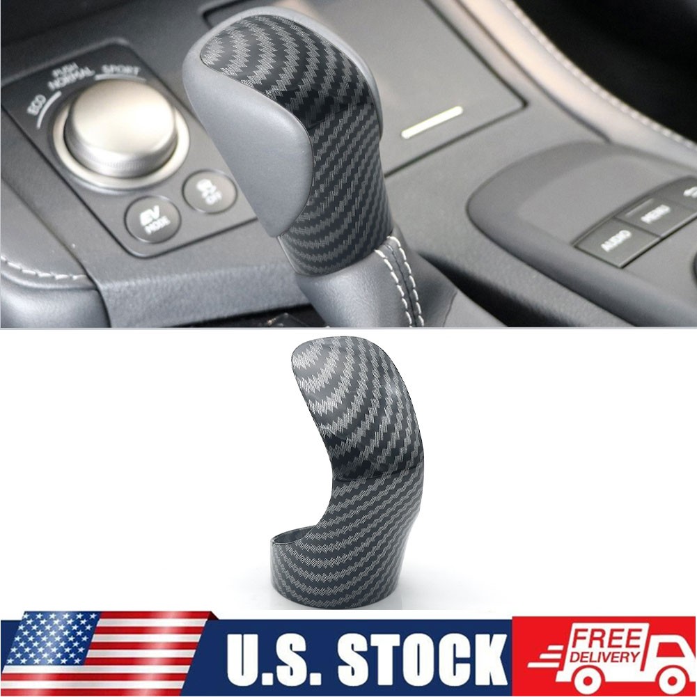 Gear Shift Knob Head Cover Trim Carbon Fiber ABS For Lexus IS250 IS350 RX350