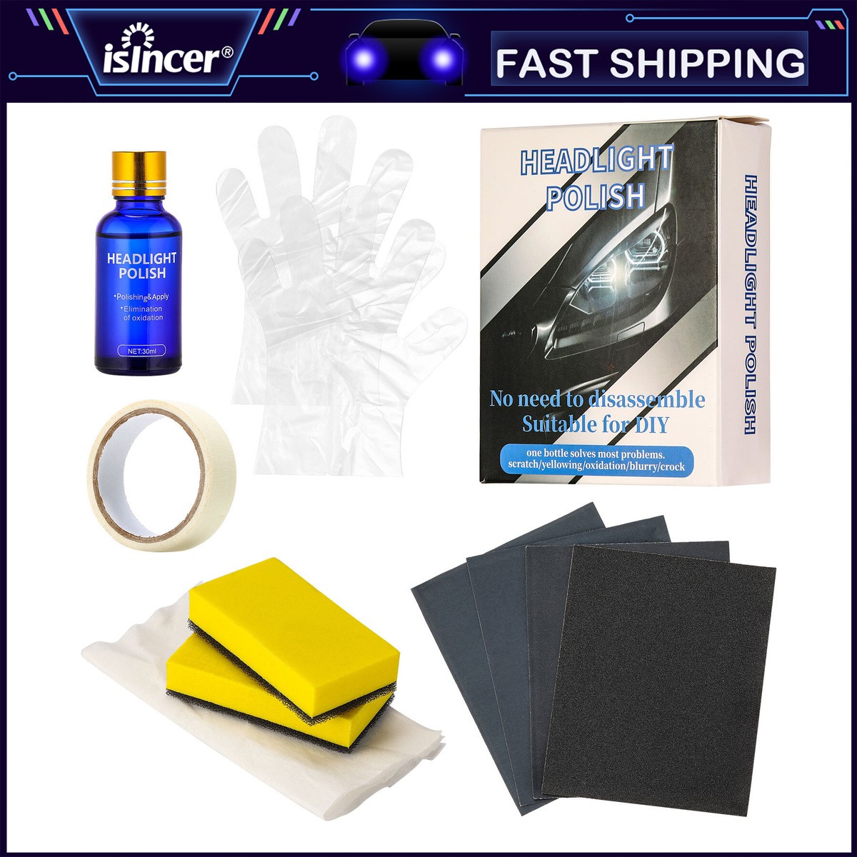 9H Repair Liquid Headlight Cover Len Restorer Polish Cleaner Car Accessories A