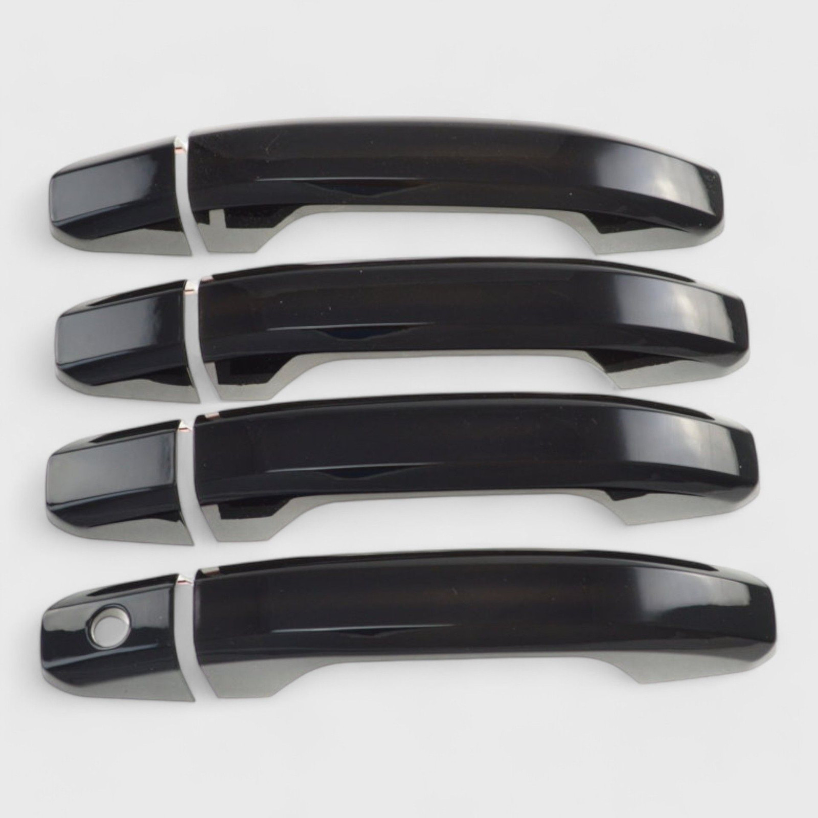 Patented Snap-On Black Door Handle Cover for 14-18 Chevy Silverado 2500 NO SMK