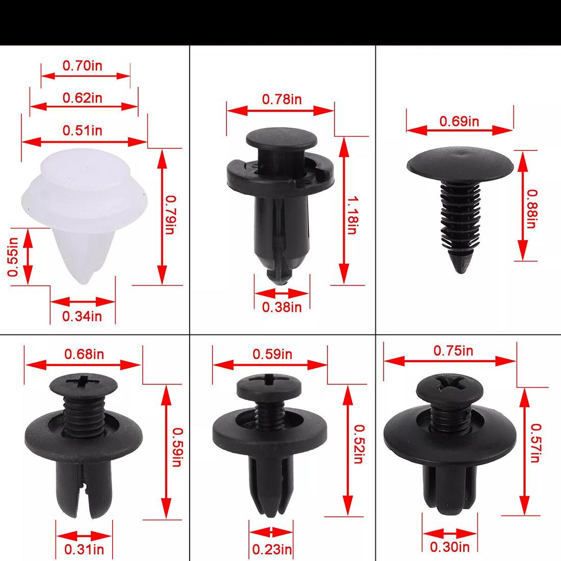 For Toyota CAR Box Set 100x Bumper Fender Liner Push Type Retainer Clip Fastener