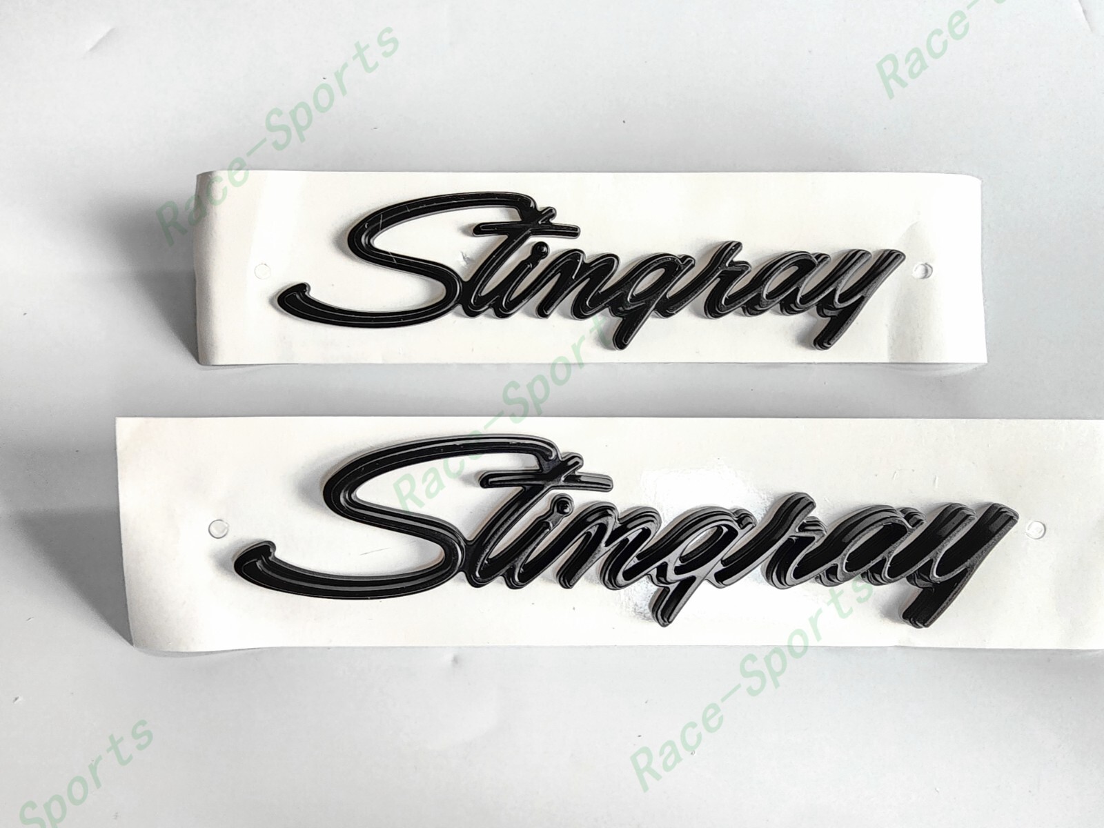 2PCS Matte Black Front Fender Stingray Emblems Badges For 1969-1976 Corvette C3