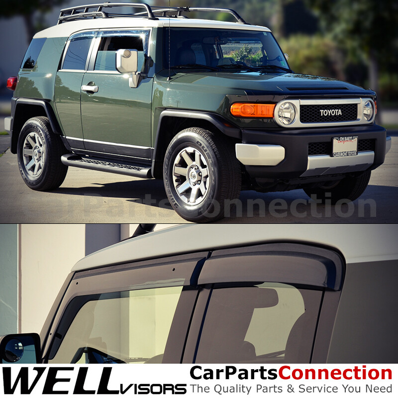 WellVisors Window Visors 2007-2014 For Toyota FJ Cruiser Sun Visors Deflectors