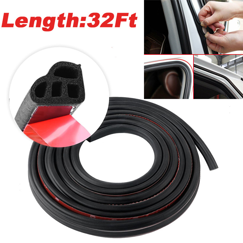 32Ft/10M Car Door Seal Strip Rubber Auto Weather Stripping for Hood Trunk Window