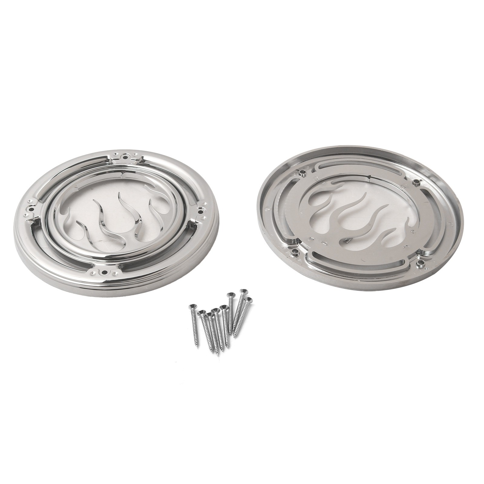 Chrome Rear Speaker Trim Cover For Harley Electra Street Tri Glide ABS Plastic