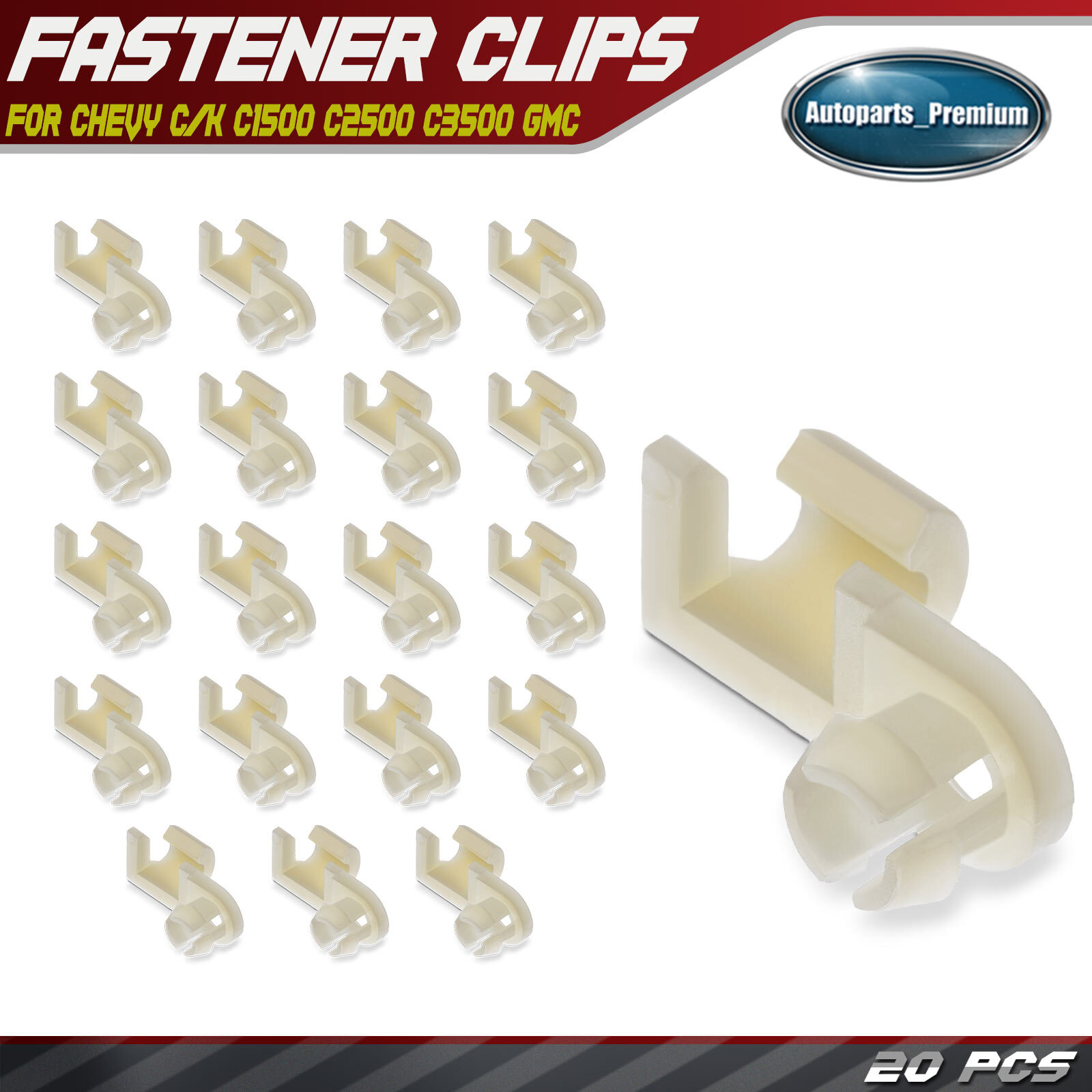 20Pcs Tailgate Handle Rod Clips for Chevy C/K C1500 C2500 C3500 1988-1998 GMC
