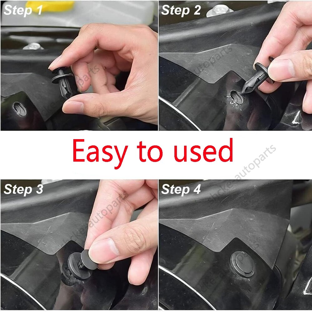 100Pcs/set Fender Liner Clips Fastener Rivet Push Clips Retainer 6 Size