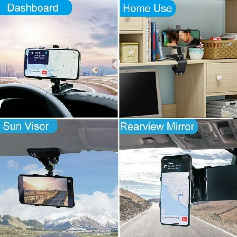 Universal Car Phone Holder, 360 Degree Rotating Phone Holder for iPhone, Samsung