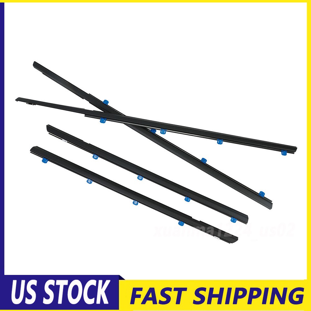 4Pcs Weatherstrip Door Window Moulding Trim Seal Belts for Honda Civic 2012-2015
