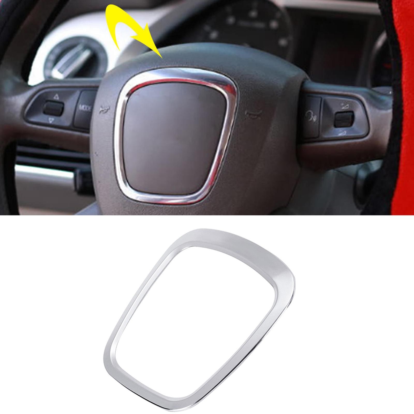 Aluminium Alloy Auto Steering Wheel Sticker Deco For Audi A3/A4/A5/A6L/A8/Q5/Q7
