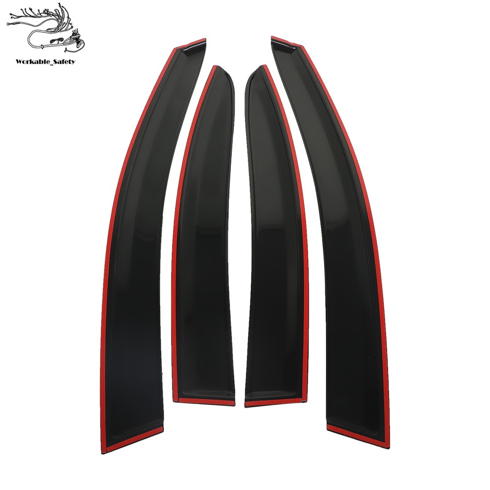 4Pcs Window Visors Rain Guards JDM Style For Subaru WRX STI 2015 2016 2017 2018