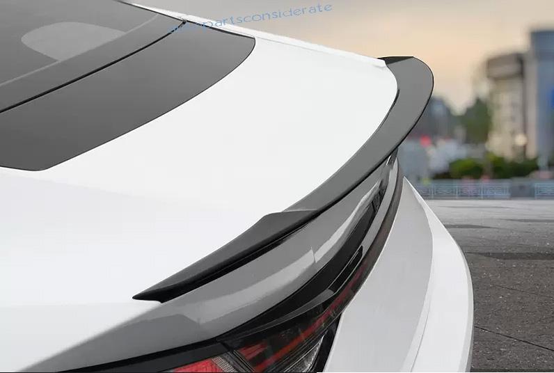 For Hyundai Elantra 2021-2024 Glossy Black Rear Trunk Spoiler Wing Flap Bar 1X