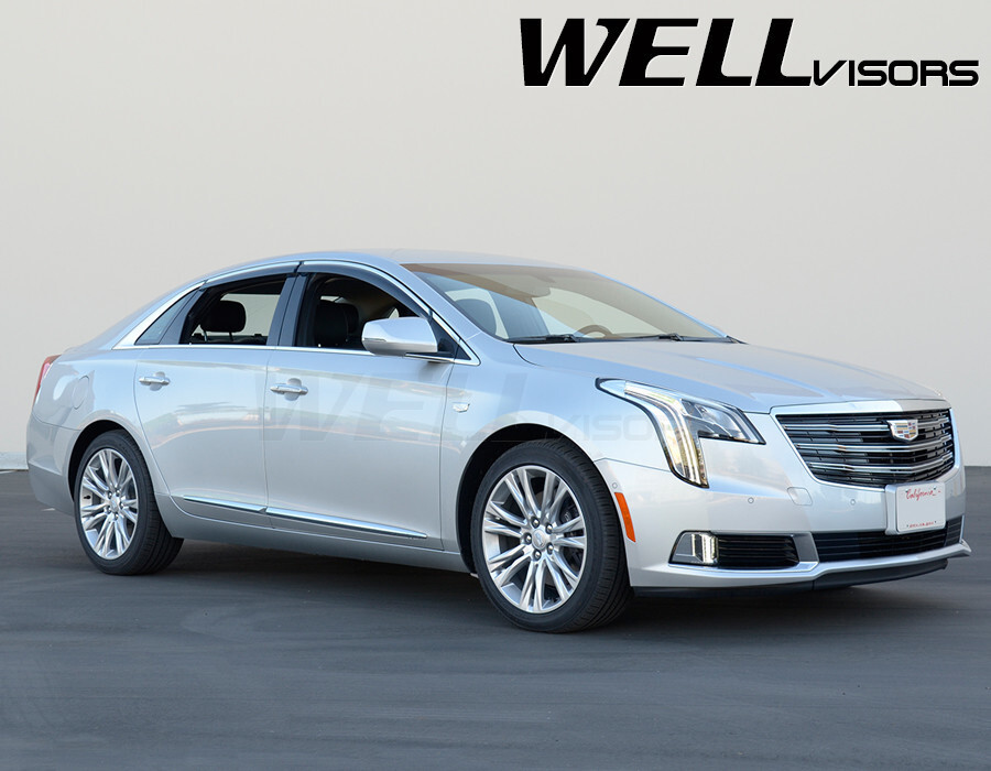 WELLvisors for Cadillac XTS SEDAN 13-19 Deflectors Window Side Visor Chrome