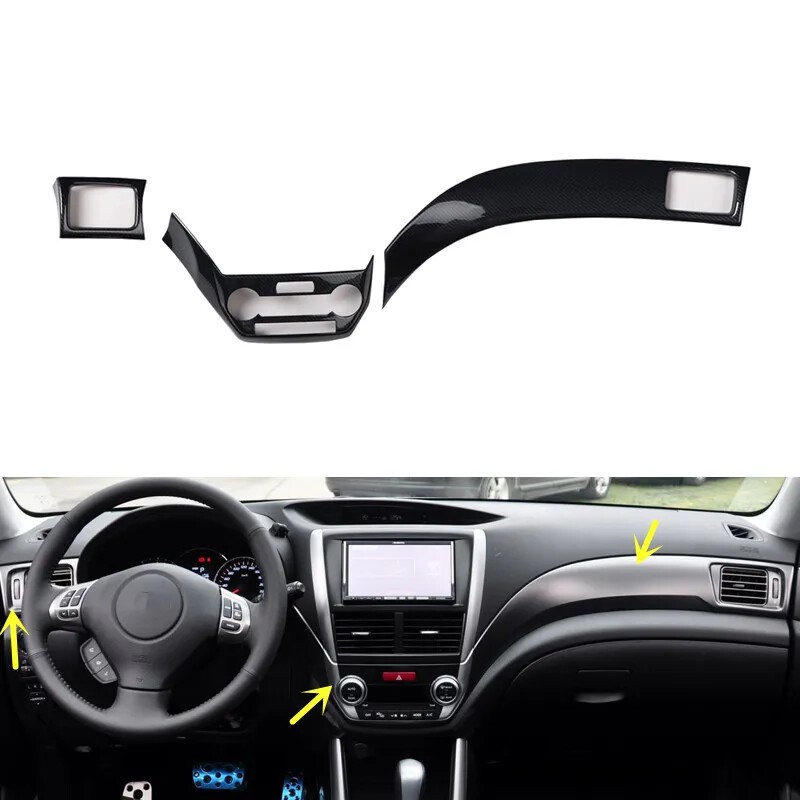 For Subaru Forester 2008-2012 ABS Carbon Fiber Accessories Gear Door Stickers