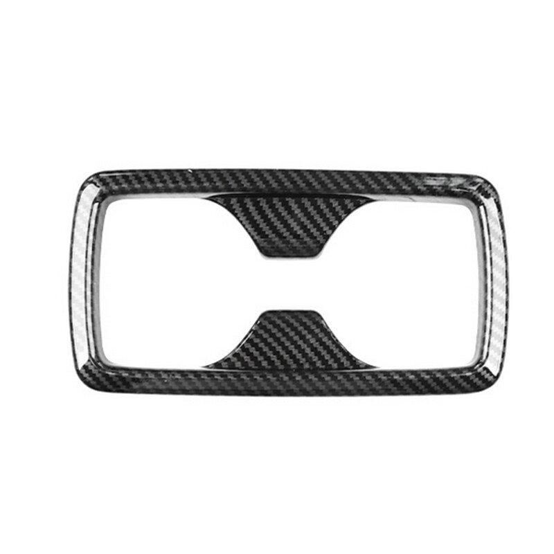 Carbon Fiber Look Rear Water Cup Holder Cover Trim For Toyota RAV4 2019-2021