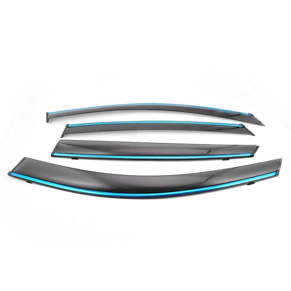 For 2018-2021 Honda Accord Chrome Trim Window Visor Sun Rain Guards Deflector