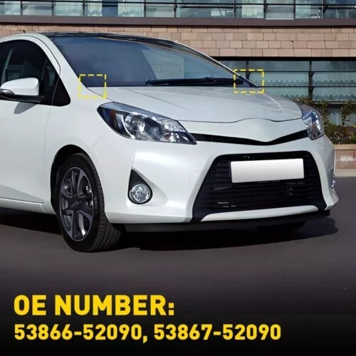 2pcs Car Front Windshield Wrap Corner Trim Fit for Toyota Yaris 2012-2014 Wiper