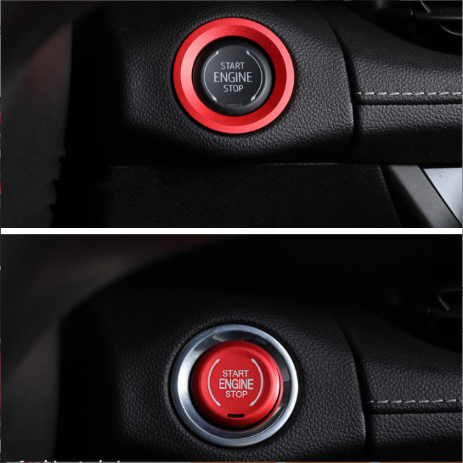 Fits Chevy Silverado 2022-2026 Engine Push Switch Button Ring Trim Red