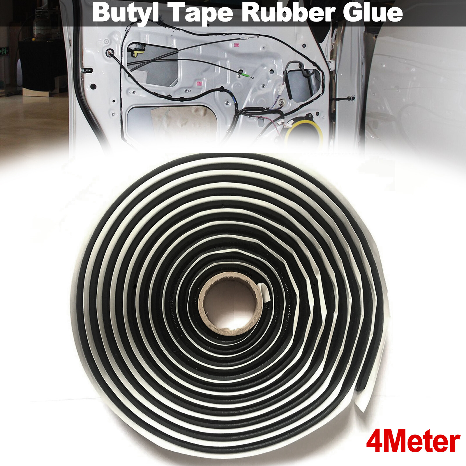 1Roll 4M Butyl Tape Rubber Glue Headlight Sealant Retrofit Reseal Headlamps Door