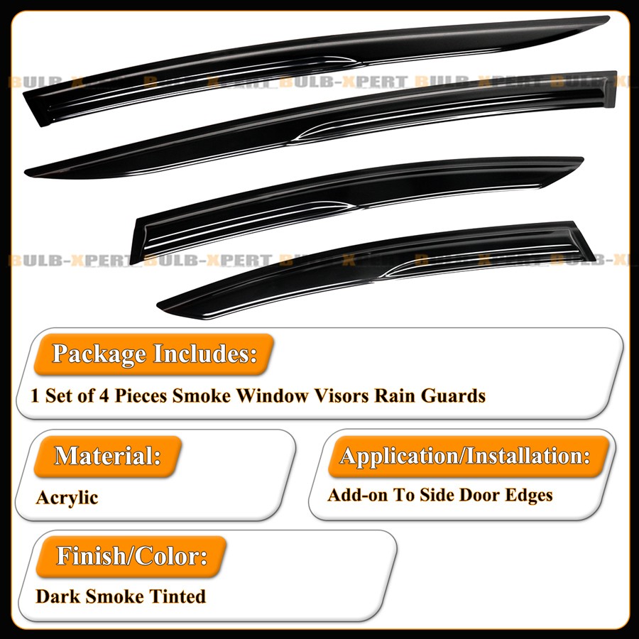 For 2023-2026 Toyota Prius XW60 JDM M Style Window Visor Rain Guards Deflector