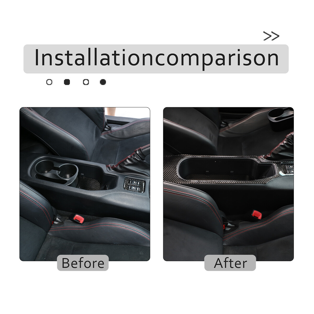 Carbon Fiber Watecup Panel Trim Cover For Toyota GT86 Scion FR-S Subaru BRZ 16+
