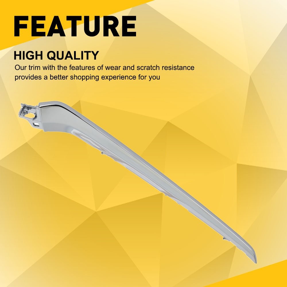 Chrome For 2023 Honda Pilot Front Passenger Right Bumper Upper Grille Trim Grill