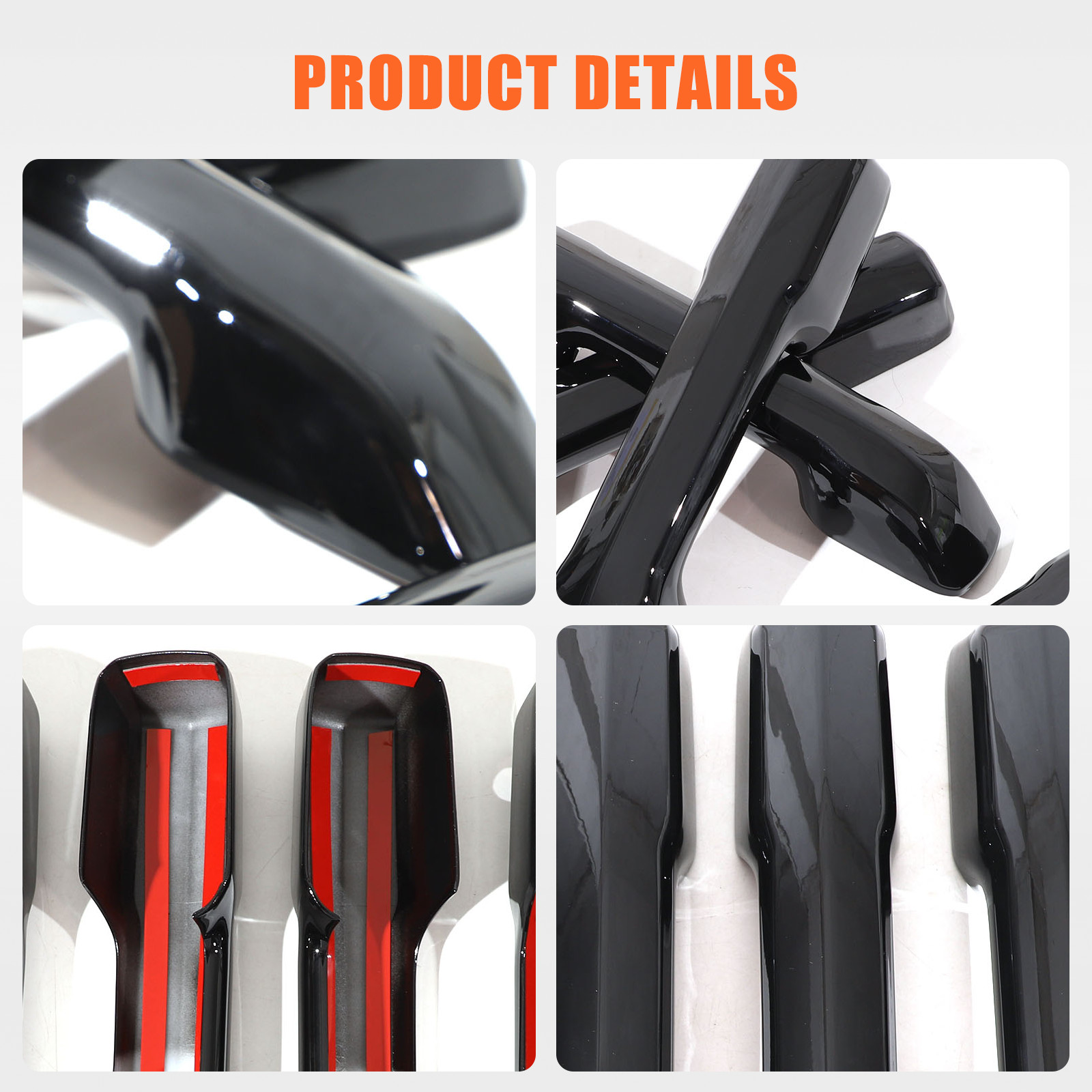 Gloss Black Side Mirror + Door Handle Cover Trim For 2024-2025 Toyota Tacoma 6PC