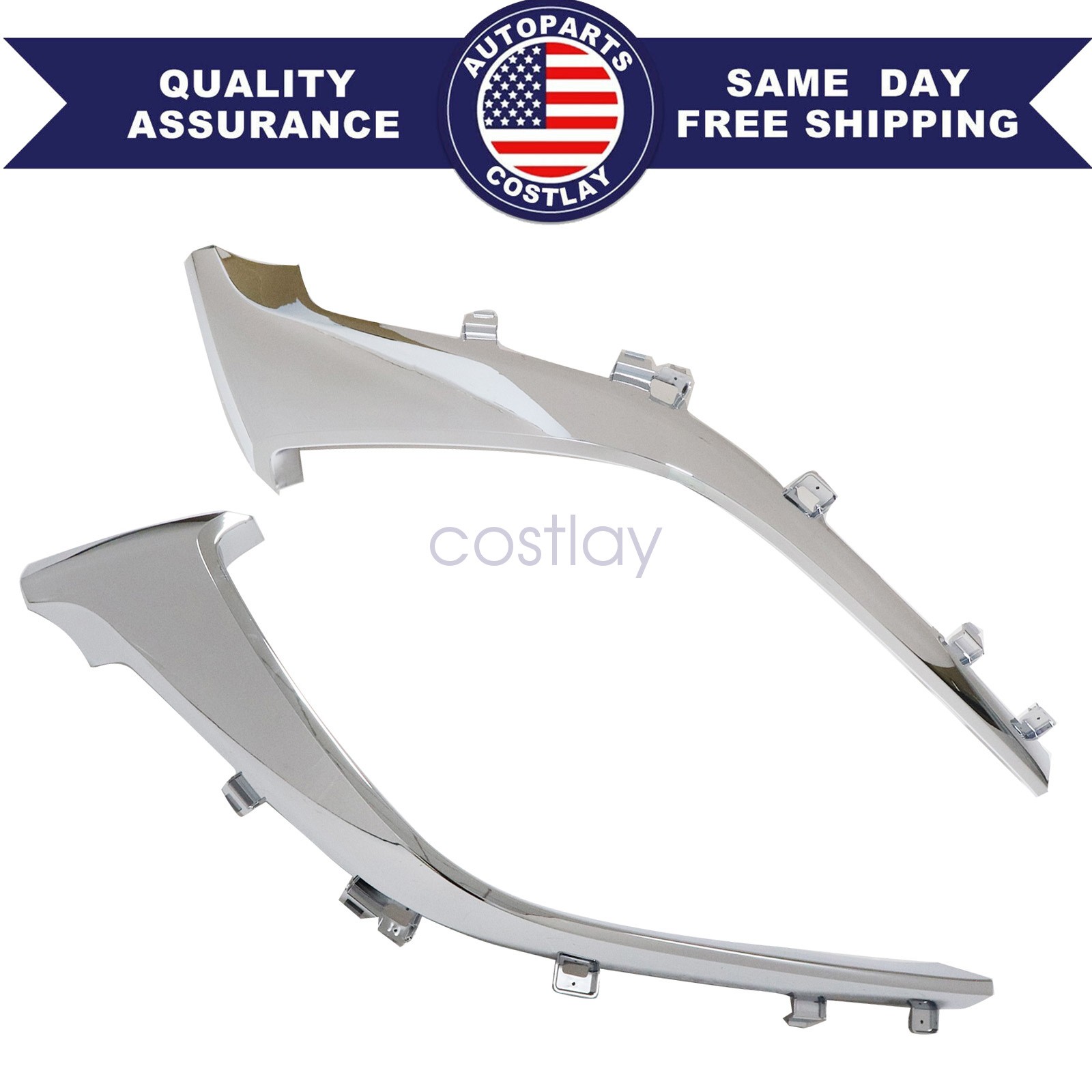 For Mazda CX9 2016-2023 Front Grille Molding Trims Left & Right Side Chrome New