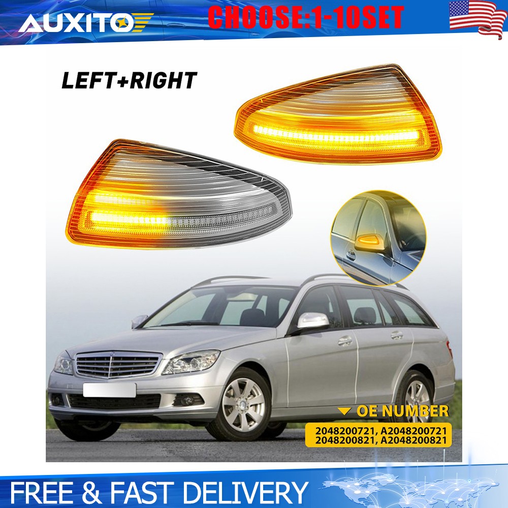 For Mercedes Benz W204 S204 A2048200721 A2048200821 Mirror Signal Light