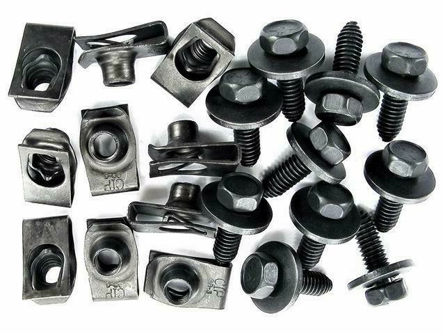 50 Piece Body Bolt and U-nut Clip Kit, 25 of Ea. M8 -1.25 x 25mm. High Quality