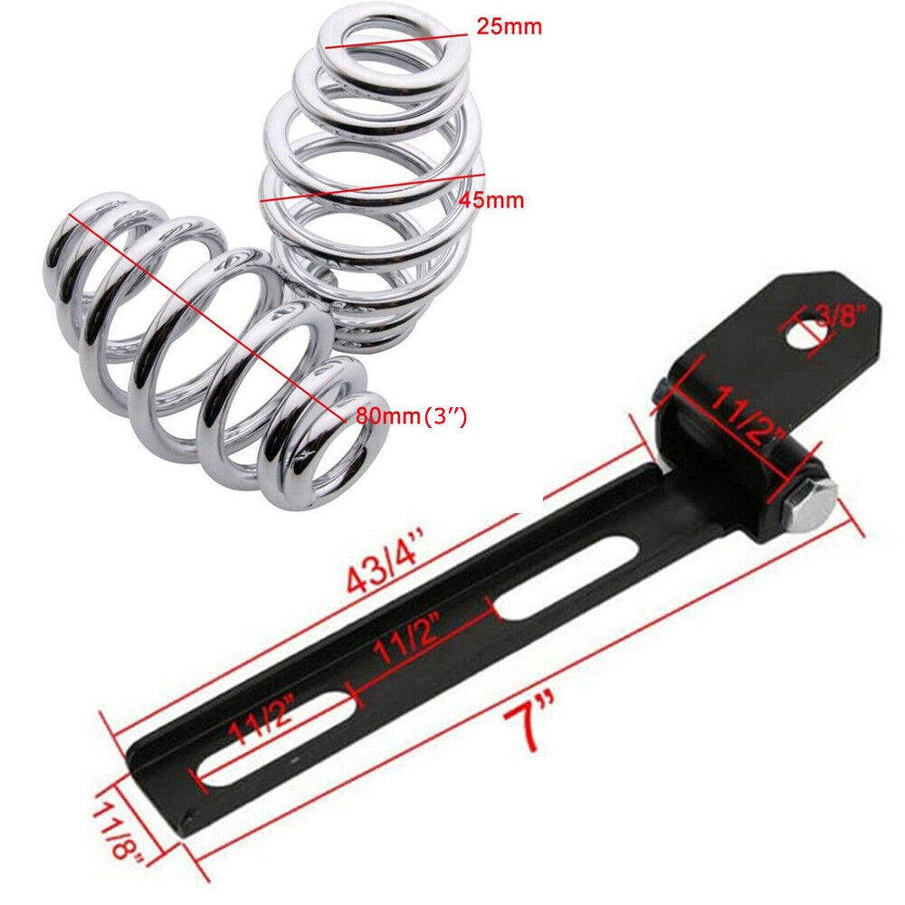 Motorcycle 3″ Spring Solo Bracket Seat Kit For Harley for Sportster for Chopper