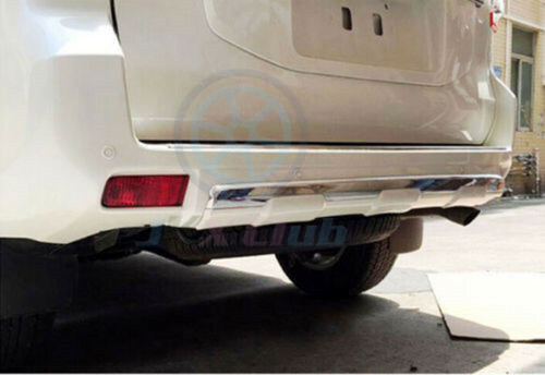 ABS Plate j Pearl White Rear Bumper Guard Cover For Toyota Prado FJ150 2010-17