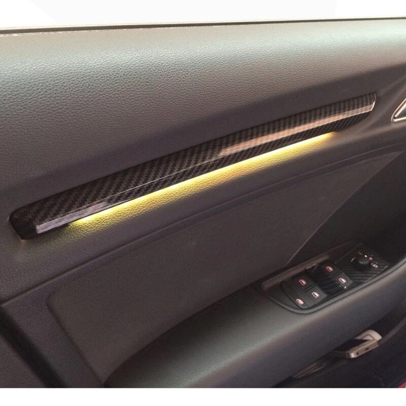 For Audi A3 S3 8V 2014-2019 car door LED Lampshade Decoration Carbon Fiber Color