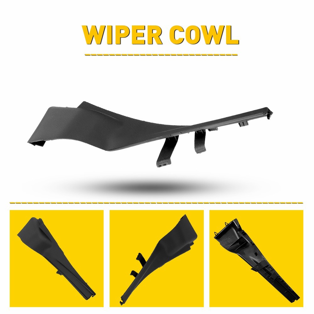 Windshield Wiper Cowl Extension Trim Black For 2015-2024 2017 Nissan Murano