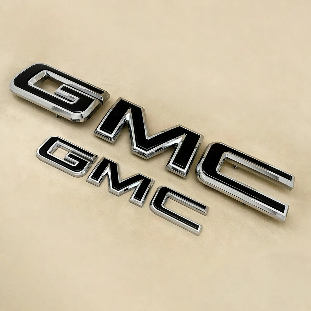 2021-2024 For GMC Yukon Yukon XL Front & Rear Chrome Black Emblem Kit 84729912