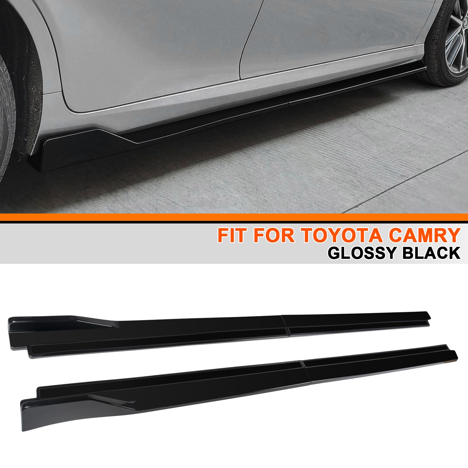 For Toyota Camry LE XLE SE XSE 2025+ Side Skirts Extension Panel Glossy