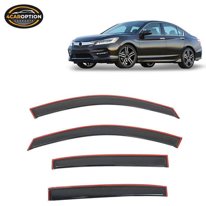 In-Channel Window Visor Fits 13-17 Honda Accord 4dr Sedan Rain Guard Shade