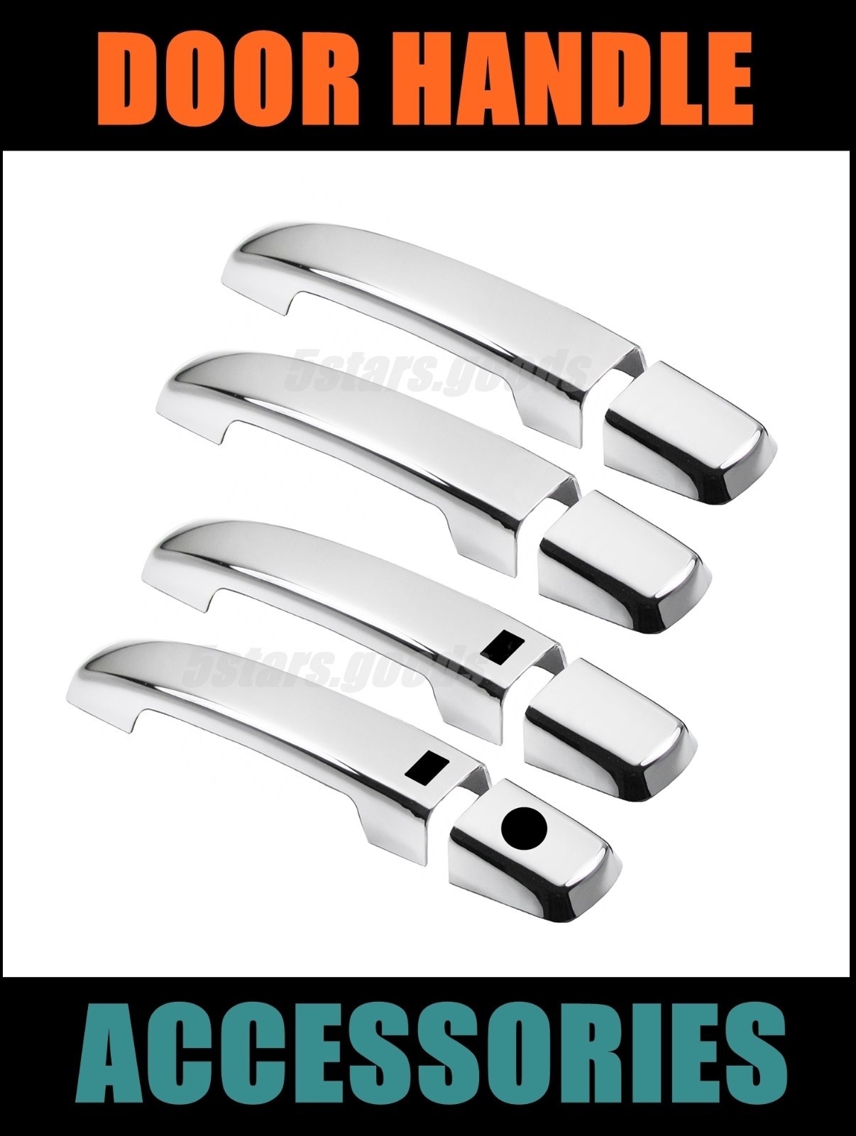 Chrome Set Cover Trim For 09-13 Infiniti G G37 Sedan Smart Key Side Door Handle