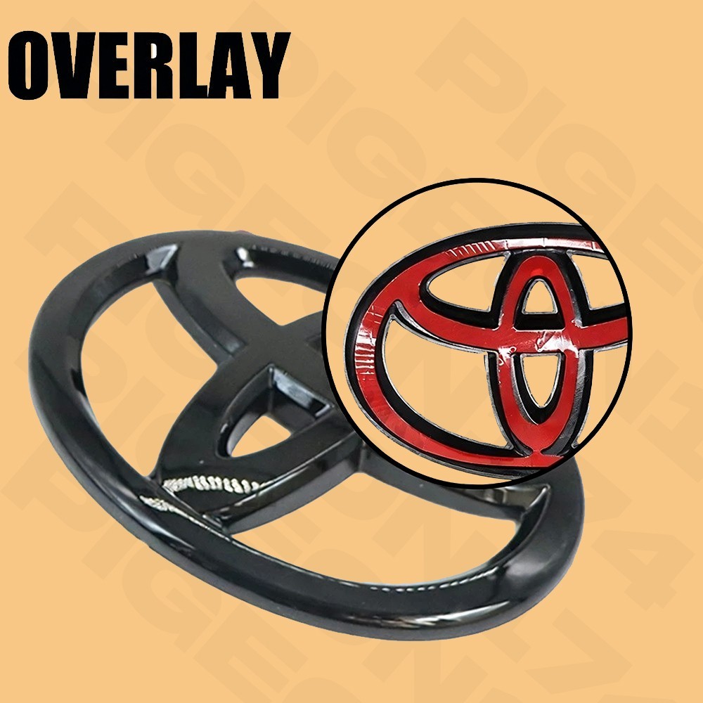 Emblem Overlay Fit For Camry Highlander Rav4 Rear Liftgate Gloss Blackout Badges