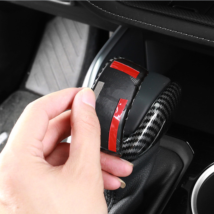 Carbon fiber Gear Shift Knob Cover Trim 2pcs For 2019-2023 Toyota RAV4