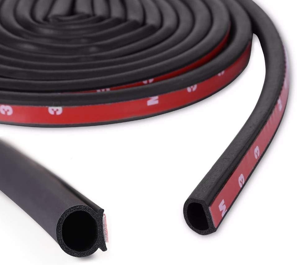 Durable 16FT D-Shape Weather Stripping – Waterproof, Dustproof, and Soundproof