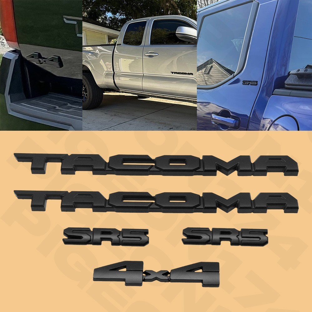 Emblem Overlay Door Side Badge Fit For 2024-2025 Tacoma SR5 4×4 Nameplate letter
