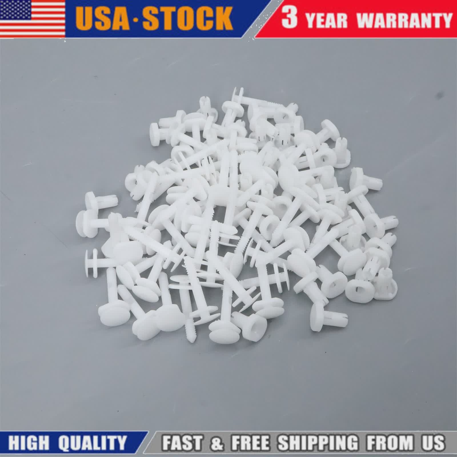 Fits GMC & Chevrolet & Cadillac Set of 50 Door Panel Retainer Clips & Fasteners