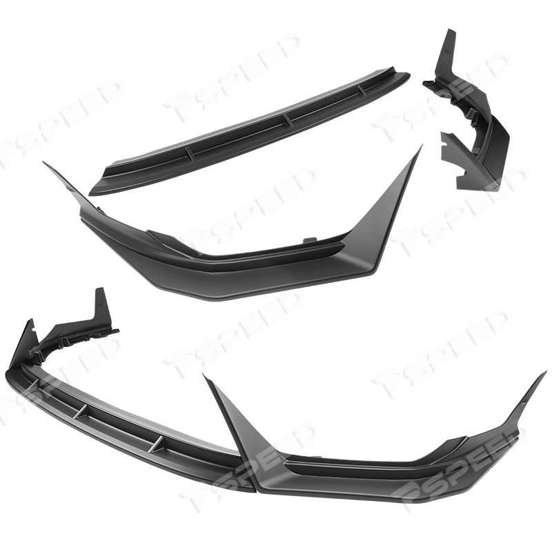 Matte Black Car Front Bumper Spoiler Lip Trim For Subaru WRX CS-Style 2022-2025