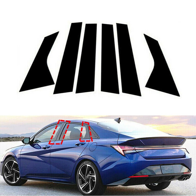 Pillar Posts Door Window Door Side Cover Trim Kit For Hyundai Elantra 2021-2025