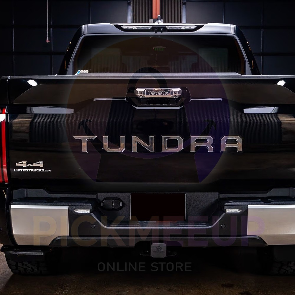 Gloss Chrome Rear Emblem Badges For 2022 2023 2024 2025 TUNDRA Tailgate Letters