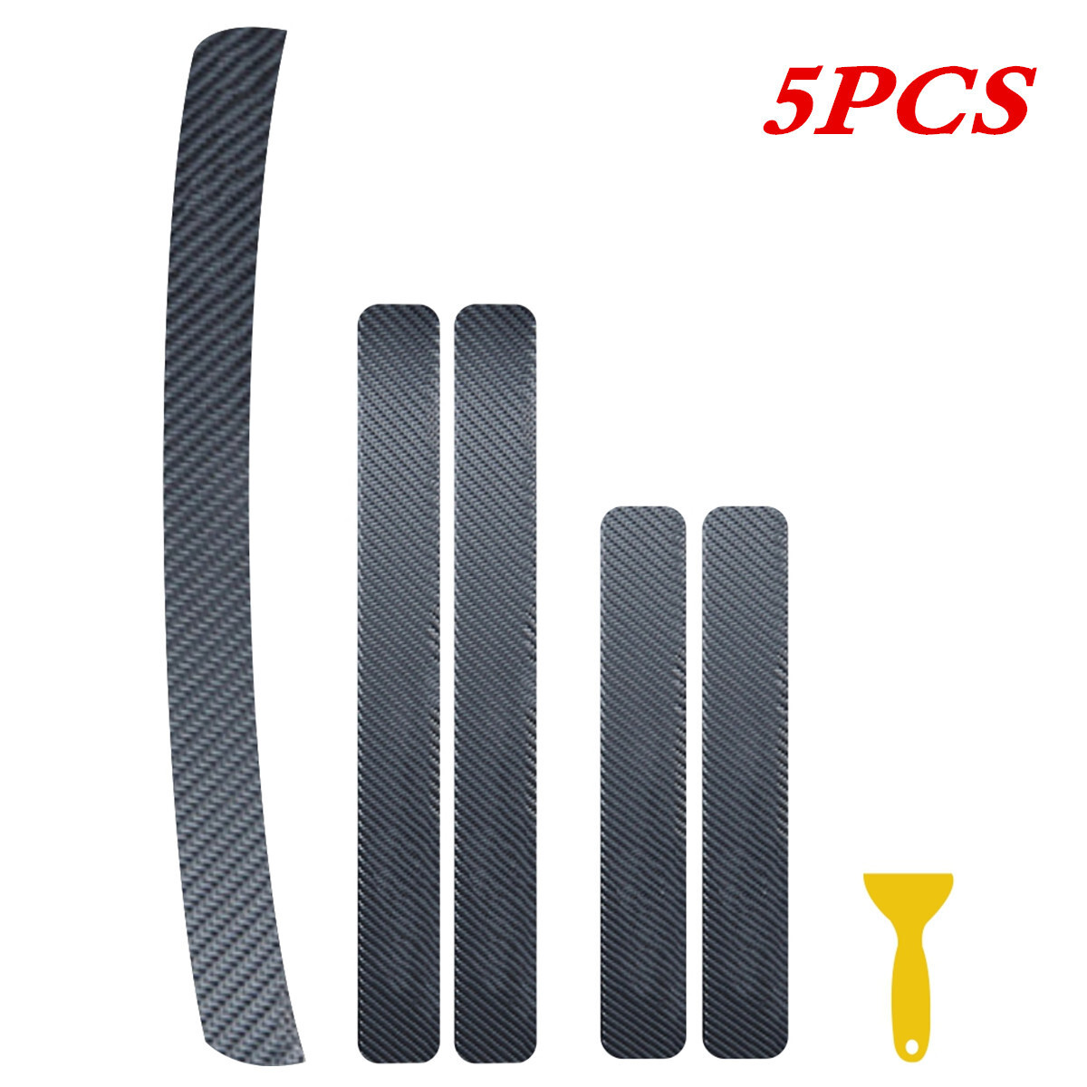 Car Rear Bumper Door Sill Scuff Plate Cover Strip Sticker Guard Protector Trim